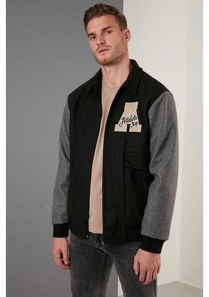 Armalı Fermuarlı Regular Fit Bomber Mont Erkek Mont 5715896