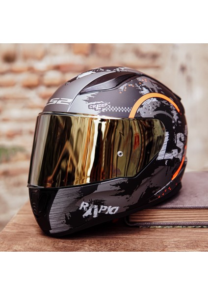 Rapıd Cırcle Mat Tıtanıum-Turuncu Kask fiyatları