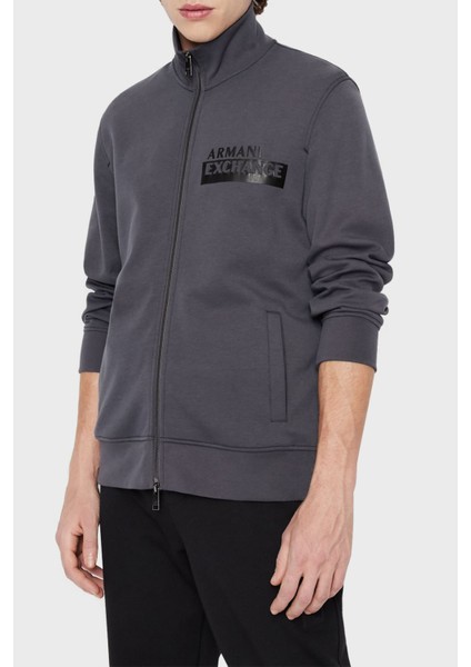 Logolu Pamuklu Fermuarlı Dik Yaka Regular Fit Sweat Erkek Sweat 6lzmbf Zjcaz 1978
