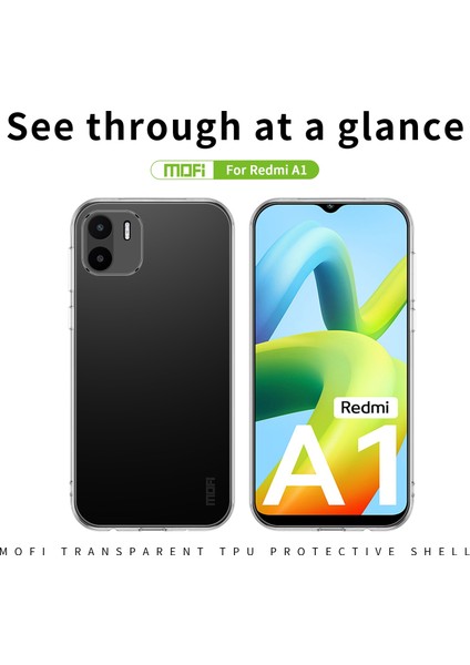 Mofı Xiaomi Redmi A1 Için Tpu Telefon Kılıfı - Şeffaf (Yurt Dışından) modelleri