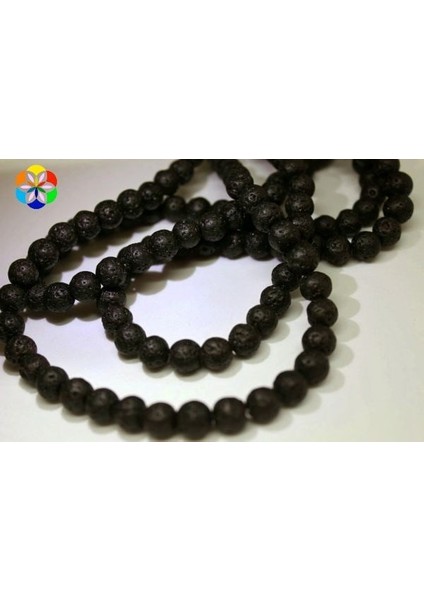 Lav Taşı Yarım Dizi 8mm (18CM Uzunluğundadır) fiyatları