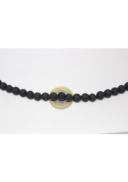 Lav Taşı Yarım Dizi 8mm (18CM Uzunluğundadır) fırsatları