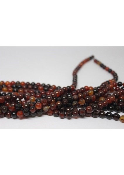 Akik Taşı Yarım Dizi 8mm (17303) (18CM Uzunluğundadır) modelleri