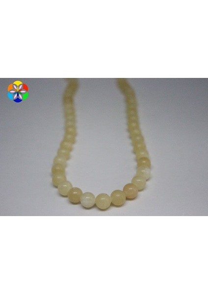 Kalsit Taşı Yarım Dizi 8mm (18CM Uzunluğundadır) fiyatları