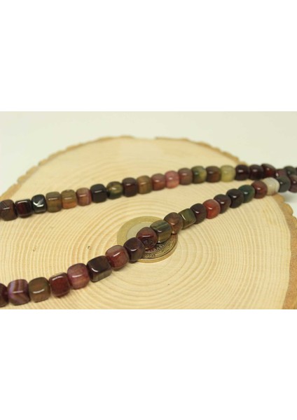 Akik Taşı Küp Şekilli 7-8mm Aralığı Yarım Dizi (24240) (18CM Uzunluğundadır) fiyatları