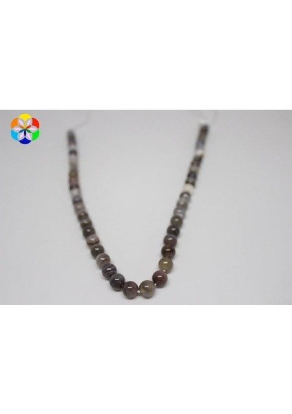 Botswana Akik Taşı Yarım Dizi 8mm (18CM Uzunluğundadır)