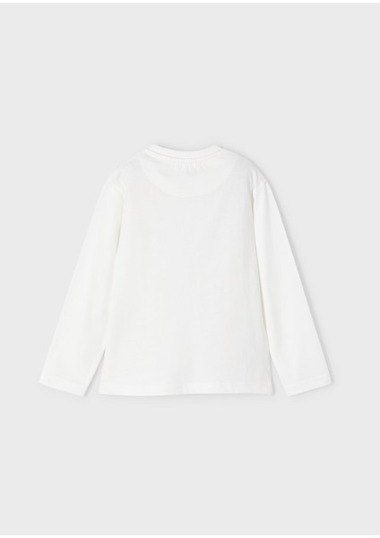 Erkek Çocuk Baskılı Tişört Krem 4022 modelleri