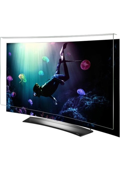 Kristalize Panel Grundig 55 VLX 8600 BP Tv Ekran Koruyucu Düz (Flat) Ekran
