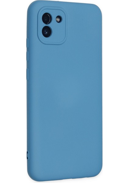 Samsung Galaxy A03 Kılıf Nano Içi Kadife Silikon - Mavi 300099 modelleri