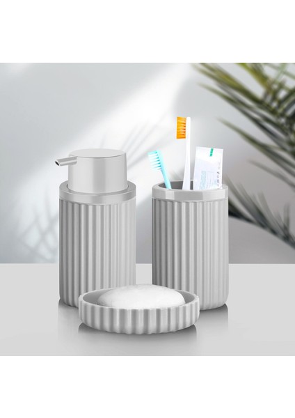 3'lü Plastik Banyo Seti