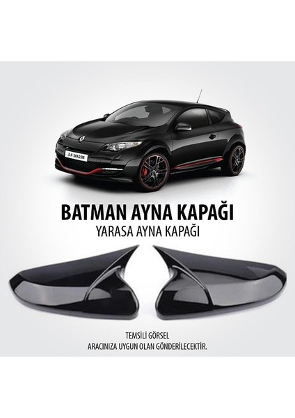 Renault Megane 3 Hb 2009-2016BATMAN Parlak Siyah Ayna Kapağı