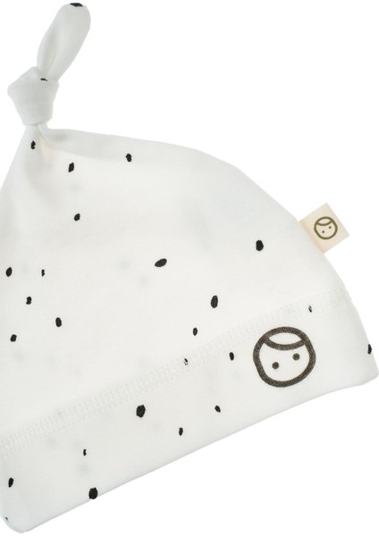 Düğümlü Yenidoğan Şapka Cosmos Beyaz Organik Pamuk fiyatları