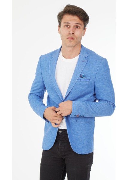 5126 Dar Kalıp Yarım Astarlı Erkek Ceket