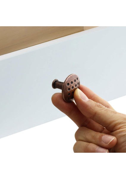 Düğme Noktalı Çekmece Dolap Kapak Kulpu Antik Bakır Metal Kulp modelleri