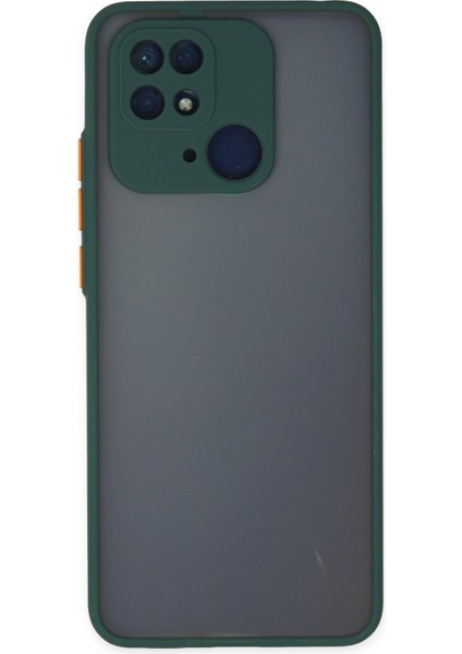 Xiaomi Poco C40 Kılıf Hux Arkası Buğulu Sert Mika Silikon + Ekran Koruyucu Nano