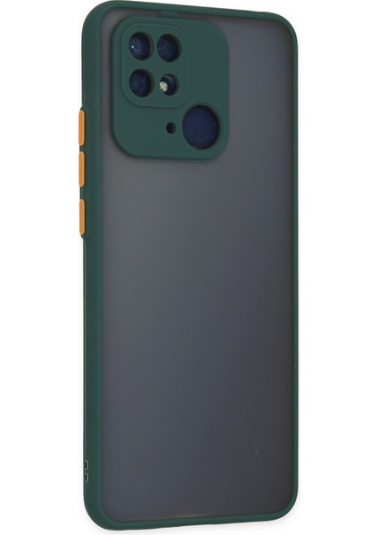 Xiaomi Poco C40 Kılıf Hux Arkası Buğulu Sert Mika Silikon + Ekran Koruyucu Nano