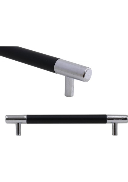 (Krom Mat Siyah) Çekmece Dolap Kulpu Kulp 128 Mm