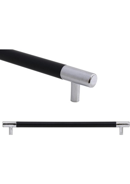 (Krom Mat Siyah) Çekmece Dolap Kapak Kulpu Kulp 224 Mm