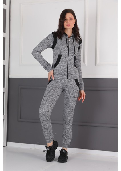 Kadın Sunshine Kaytonik Fermuarlı Kapüşonlu Eşofman Takım