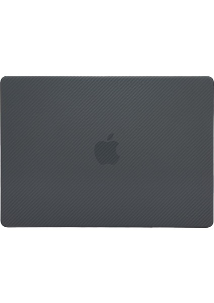 MacBook Air 13 2020 A2179 Uyumlu Kılıf Koruyucu Kapak Karbon Fiber Desenli Transpan Tasarım 13.3"