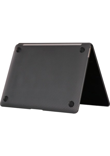 MacBook Pro 13 M2 2022 A2686 Uyumlu Kılıf Koruyucu Kapak Karbon Fiber Desenli Transpan Tasarım 13.3" fiyatları
