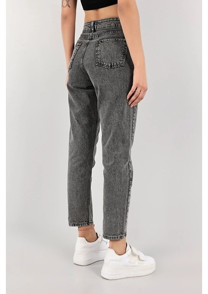 90's Füme Fit Mom Jean Likralı Kot Pantolon fiyatları