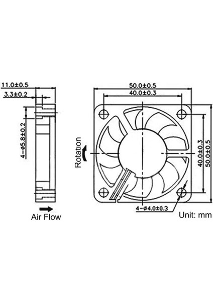 Roba Dc 12V Fan 50X50MM Soğutucu Kuluçka Ekran Kartı Cooler Pervane