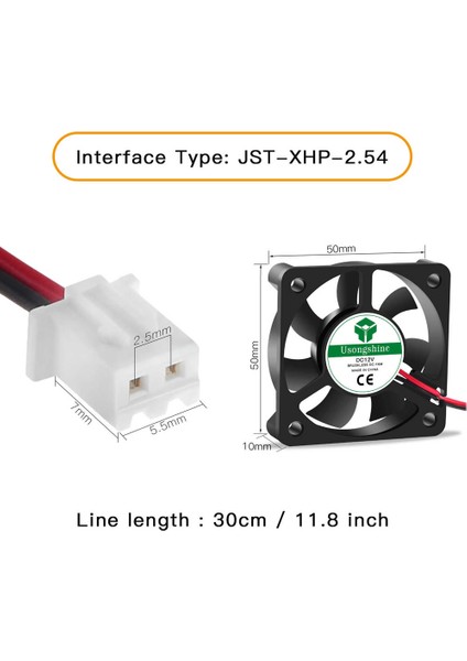 Roba Dc 12V Fan 50X50MM Soğutucu Kuluçka Ekran Kartı Cooler Pervane