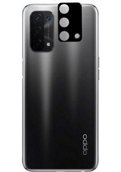 Oppo A74 3D Kamera Lens Koruyucu Temperli Cam Çerçeve