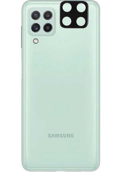 Samsung Galaxy M33 3D Kamera Lens Koruyucu Temperli Cam Çerçeve