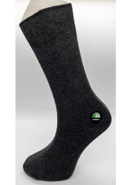 Ciho Socks Premium 6 Çift Bambu Dikişsiz Siyah-Koyu Lacivert-Füme Erkek Soket Çorap