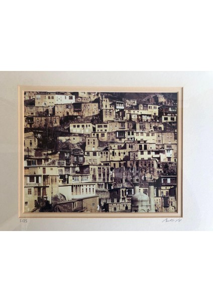 Iran Masuleh Köyü Sepya Çekim Çerçeveli Fotoğraf 45X55CM fiyatları
