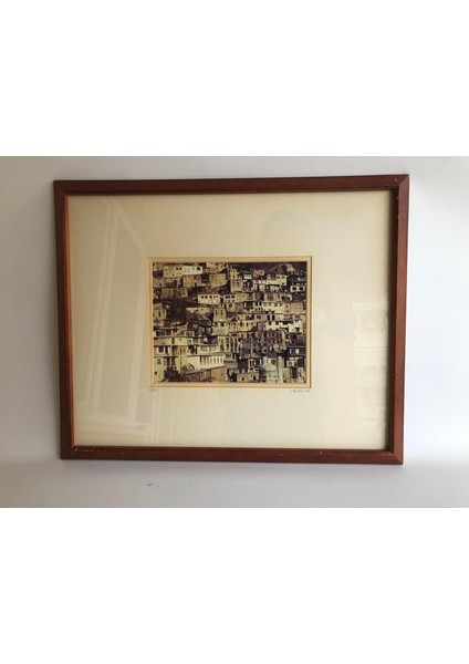 Iran Masuleh Köyü Sepya Çekim Çerçeveli Fotoğraf 45X55CM modelleri