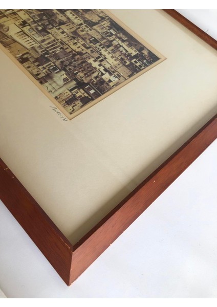 Iran Masuleh Köyü Sepya Çekim Çerçeveli Fotoğraf 45X55CM fırsatları