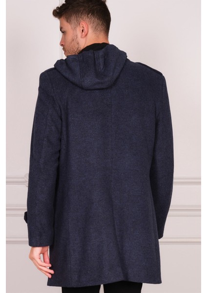 PLT8401 Dewberry Erkek Palto-Desenli Lacivert fiyatları