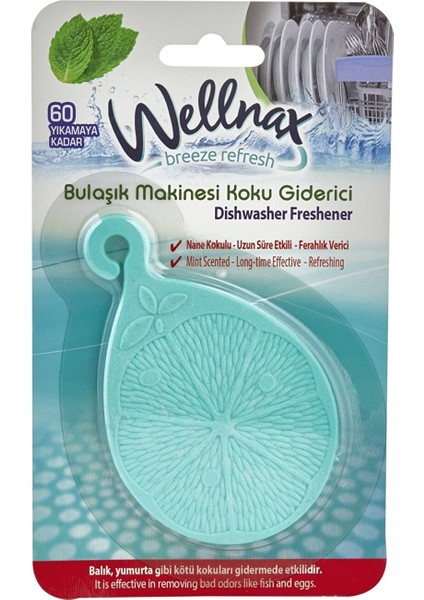 Wellnax Breeze Refresh Bulaşık Makinası Koku Giderici Nane X3