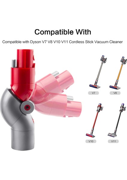 Dyson V7 V8 V10 V11 V15 İçin Alt Adaptörü - Kırmızı (Yurt Dışından)