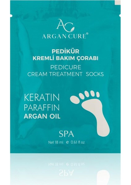 Argan Cure Kremli Pedikür Bakım Çorabı 5 Çift