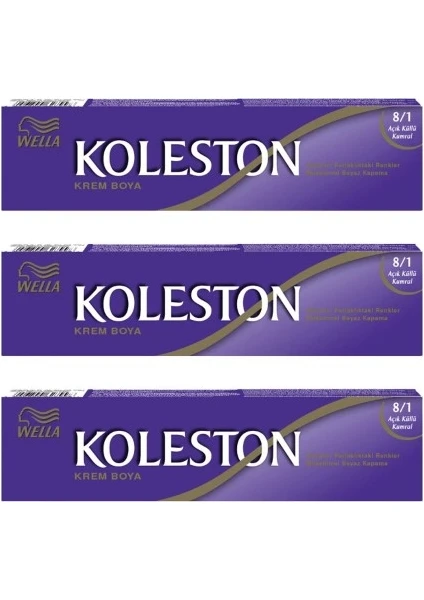 Koleston Tüp Boya 50 Ml - 8.1 Açık Küllü Kumral 3 Adet