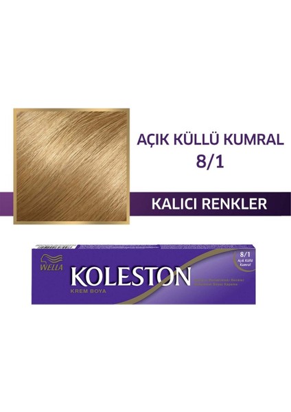 Koleston Tüp Boya 50 Ml - 8.1 Açık Küllü Kumral 3 Adet