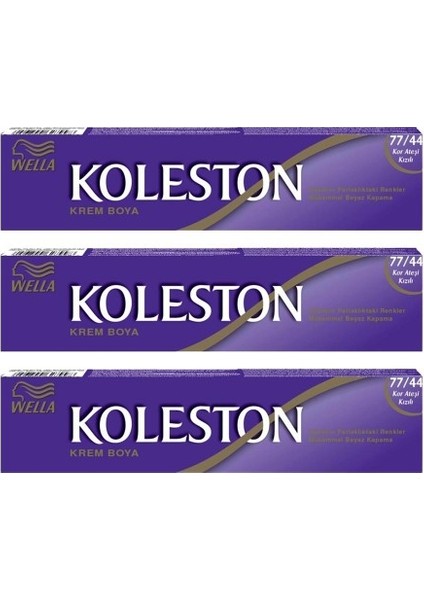 Koleston Tüp Boya 50 Ml - 77.44 Kor Ateşi Kızılı 3 Adet