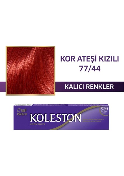 Koleston Tüp Boya 50 Ml - 77.44 Kor Ateşi Kızılı 3 Adet