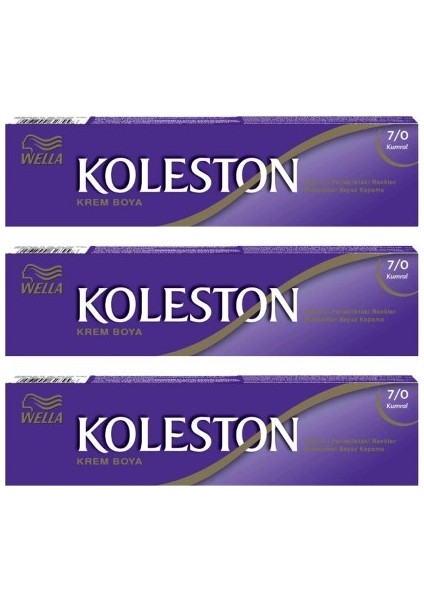 Koleston Tüp Boya 50 Ml - 7.0 Kumral 3 Adet