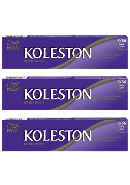 Koleston Tüp Boya 50 Ml - 5.66 Şarap Kızılı 3 Adet