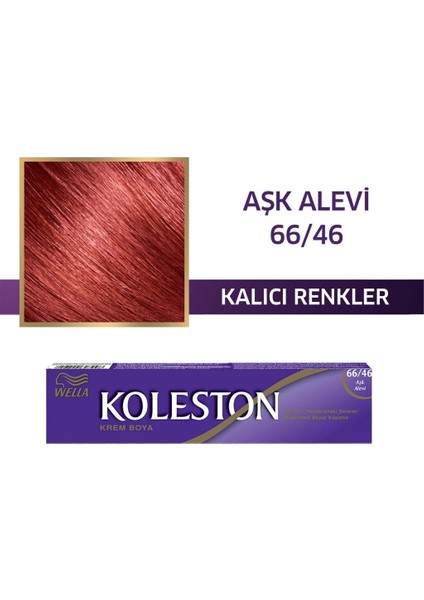 Koleston Tüp Boya 50 Ml - 66.46 Aşk Alevi + 30 Vol Oksidan Peroksit
