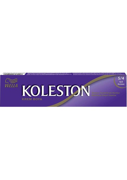 Koleston Tüp Boya 50 Ml - 5.4 Açık Kestane + 20 Vol Oksidan Peroksit