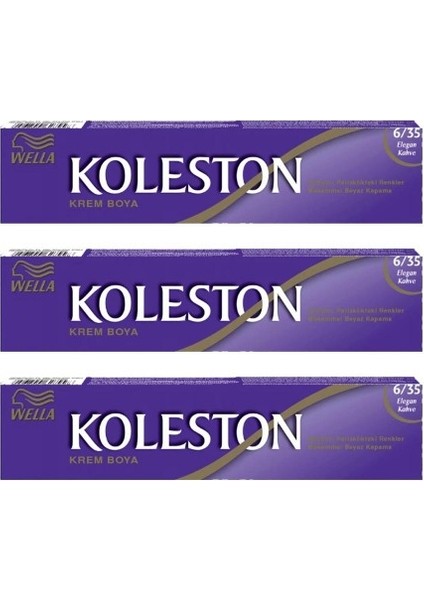 Koleston Tüp Boya 50 Ml - 6.35 Elegant Kahve 3 Adet