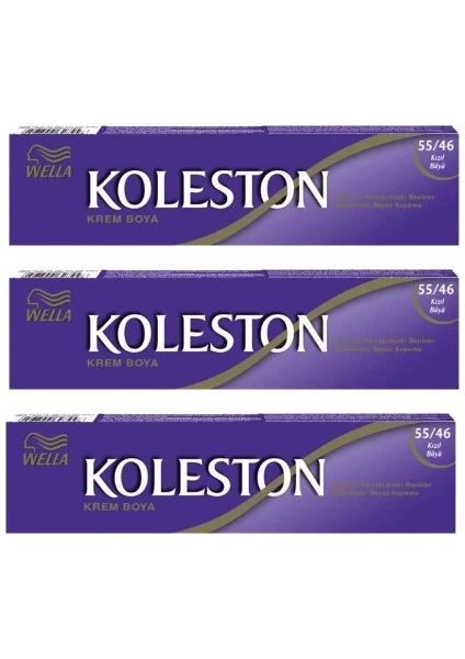 Koleston Tüp Boya 50 Ml - 55.46 Kızıl Büyü 3 Adet