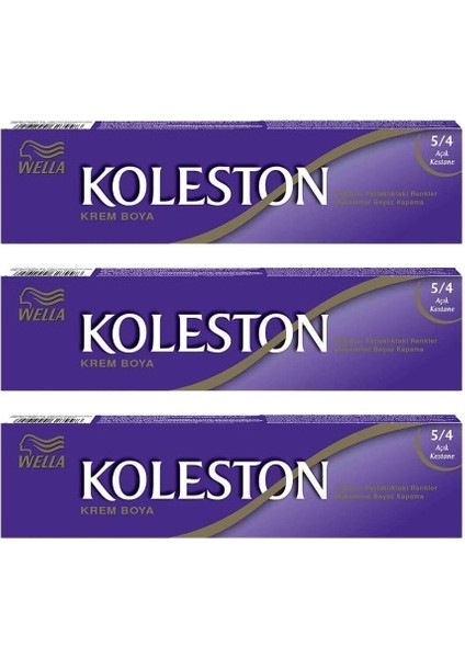 Koleston Tüp Boya 50 Ml - 5.4 Açık Kestane 3 Adet