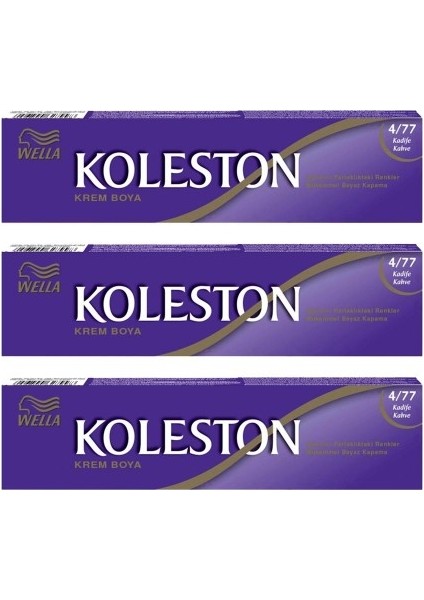 Koleston Tüp Boya 50 Ml - 4.77 Kadife Kahve 3 Adet